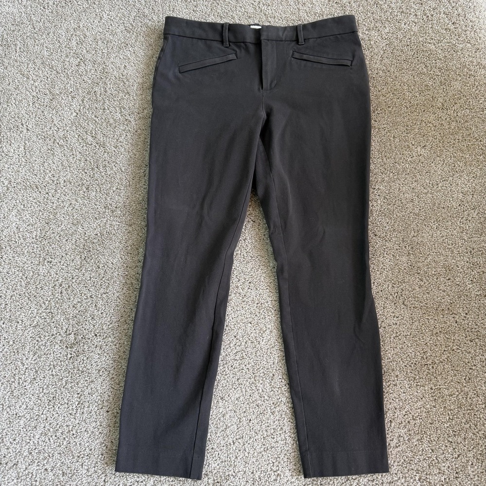 Gap Pants Womens 10 Gray Twill Skinny Ankle Slim Stretch Pockets Casual Workwear